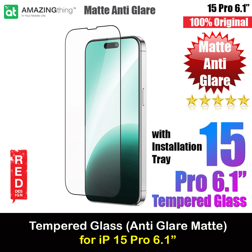 Picture of Amazingthing Radix Fully Covered Tempered Glass for iPhone 15 Pro 6.1 (Matte Anti Glare) Apple iPhone 15 Pro 6.1- Apple iPhone 15 Pro 6.1 Cases, Apple iPhone 15 Pro 6.1 Covers, iPad Cases and a wide selection of Apple iPhone 15 Pro 6.1 Accessories in Malaysia, Sabah, Sarawak and Singapore 
