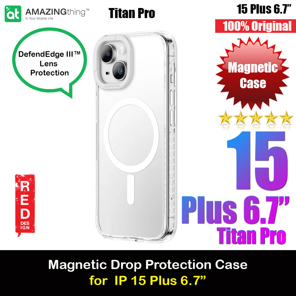 Picture of Amazingthing TITAN PRO Drop Proof Magnetic Case for iPhone 15 Plus 6.7 (Clear) Apple iPhone 15 Plus 6.7- Apple iPhone 15 Plus 6.7 Cases, Apple iPhone 15 Plus 6.7 Covers, iPad Cases and a wide selection of Apple iPhone 15 Plus 6.7 Accessories in Malaysia, Sabah, Sarawak and Singapore 