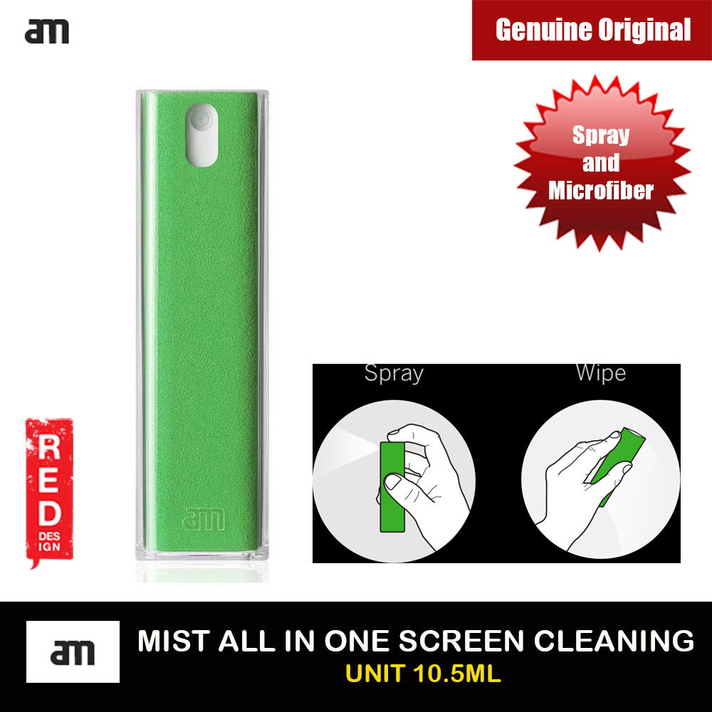 Picture of AM Get Clean Microfiber and Spray 2 in 1 Screen Cleaner for iPhones iPads Smartphones Tablets Laptops 10.5ml (Green) Red Design- Red Design Cases, Red Design Covers, iPad Cases and a wide selection of Red Design Accessories in Malaysia, Sabah, Sarawak and Singapore 