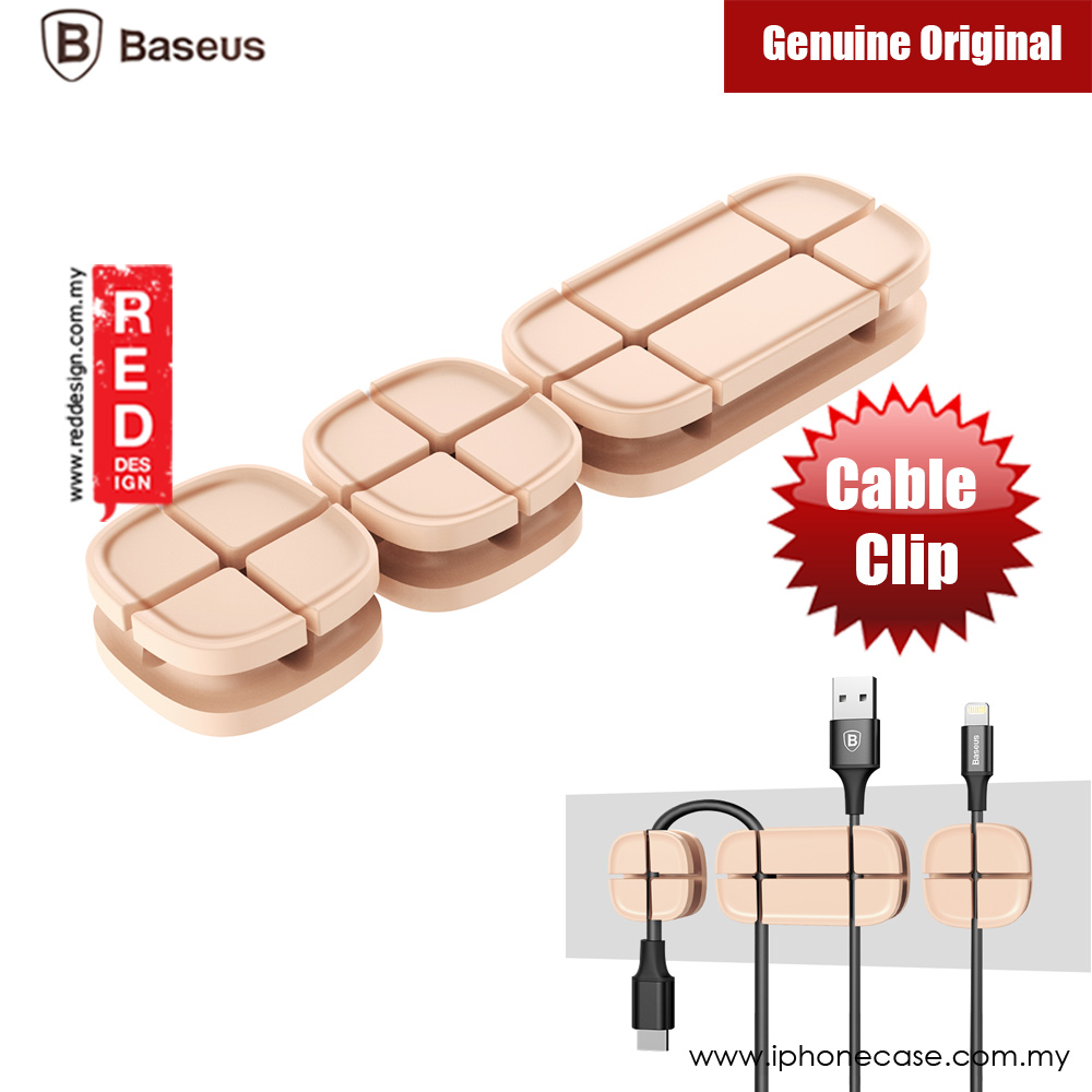 Picture of BASEUS Cross Peas Magnetic Cable Clip USB Cord Holder Wire Management (Peach Brown) Red Design- Red Design Cases, Red Design Covers, iPad Cases and a wide selection of Red Design Accessories in Malaysia, Sabah, Sarawak and Singapore 