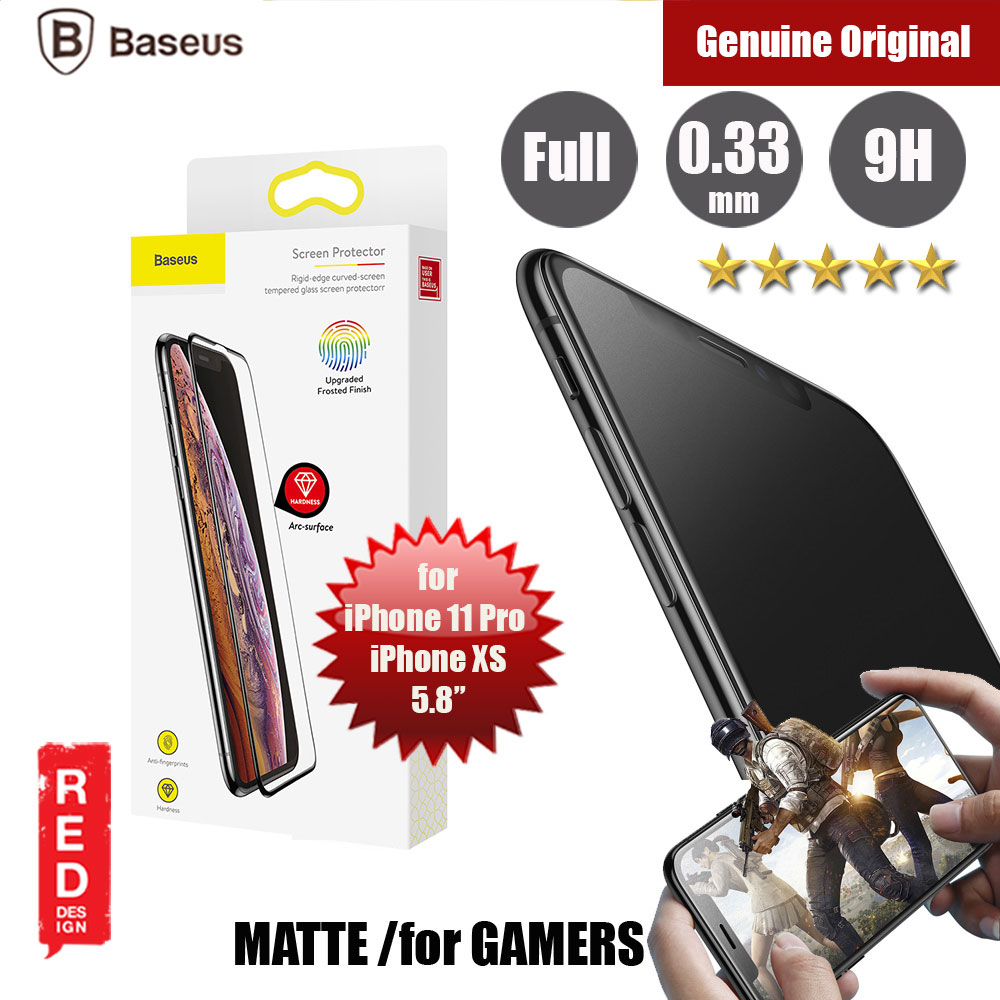 Picture of Baseus Full Coverage Gaming Tempered Glass for Apple iPhone XS iPhone 11 Pro 5.8" (Matte Surface) Apple iPhone 11 Pro 5.8- Apple iPhone 11 Pro 5.8 Cases, Apple iPhone 11 Pro 5.8 Covers, iPad Cases and a wide selection of Apple iPhone 11 Pro 5.8 Accessories in Malaysia, Sabah, Sarawak and Singapore 