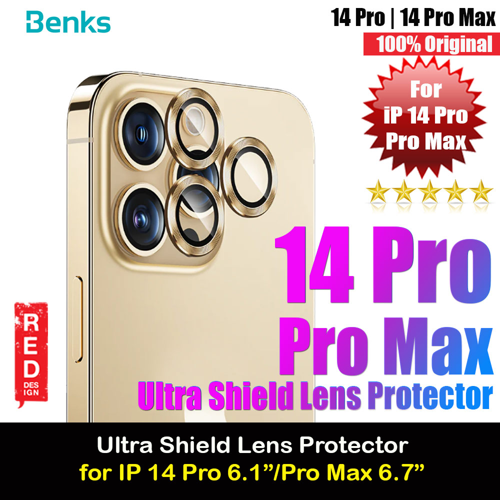 Picture of Benks Ultra Thin Metal Shield  Glass Camera Lens Protection Protector for iPhone 14 Pro 6.1 iPhone 14 Pro Max 6.7 (Gold) Apple iPhone 14 Pro Max 6.7- Apple iPhone 14 Pro Max 6.7 Cases, Apple iPhone 14 Pro Max 6.7 Covers, iPad Cases and a wide selection of Apple iPhone 14 Pro Max 6.7 Accessories in Malaysia, Sabah, Sarawak and Singapore 