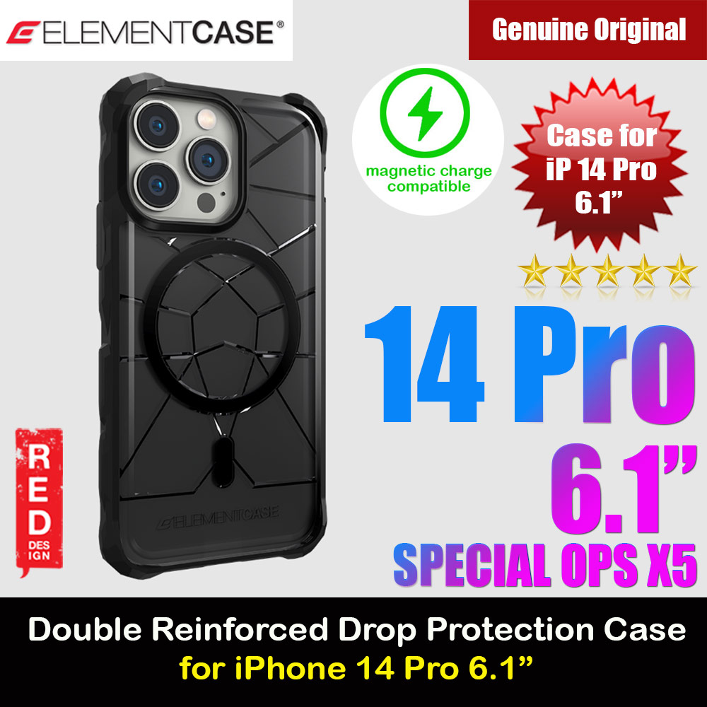 Picture of Element Case Special Ops Double Reinforced Drop  Protection Case with Magsafe Compatible for iPhone 14 Pro 6.1 (Smoke Black) Apple iPhone 14 Pro 6.1- Apple iPhone 14 Pro 6.1 Cases, Apple iPhone 14 Pro 6.1 Covers, iPad Cases and a wide selection of Apple iPhone 14 Pro 6.1 Accessories in Malaysia, Sabah, Sarawak and Singapore 