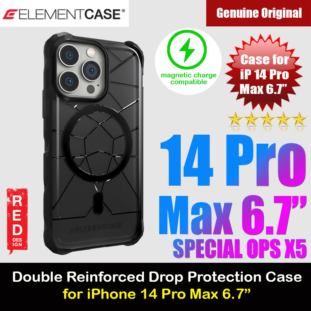 Picture of Element Case Special Ops Double Reinforced Drop  Protection Case with Magsafe Compatible for iPhone 14 Pro Max 6.7 (Smoke Black) Apple iPhone 14 Pro Max 6.7- Apple iPhone 14 Pro Max 6.7 Cases, Apple iPhone 14 Pro Max 6.7 Covers, iPad Cases and a wide selection of Apple iPhone 14 Pro Max 6.7 Accessories in Malaysia, Sabah, Sarawak and Singapore 