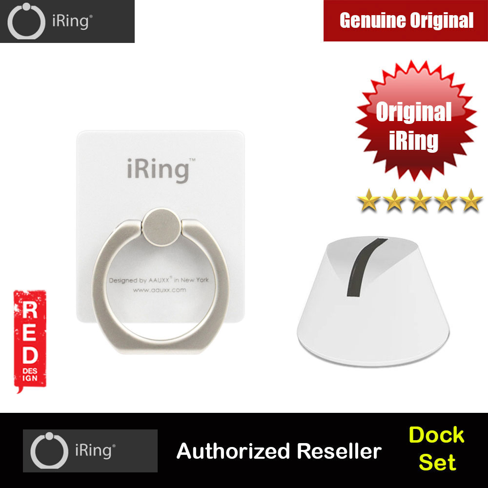 Picture of AAUXX iRing Prestige Universal Phone Grip and Stand with Multipurpose Docking System (White Dock White) Red Design- Red Design Cases, Red Design Covers, iPad Cases and a wide selection of Red Design Accessories in Malaysia, Sabah, Sarawak and Singapore 