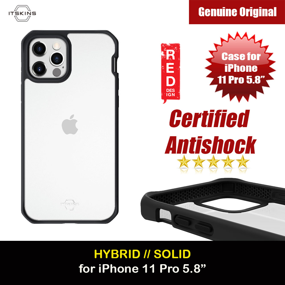 Picture of ITSKINS HYBRID SOLID ANTIMICROBIAL Certified Antishock Protection Case for Apple iPhone 11 Pro 5.8 iPhone XS 5.8 (Plain Black transparent) Apple iPhone 11 Pro 5.8- Apple iPhone 11 Pro 5.8 Cases, Apple iPhone 11 Pro 5.8 Covers, iPad Cases and a wide selection of Apple iPhone 11 Pro 5.8 Accessories in Malaysia, Sabah, Sarawak and Singapore 