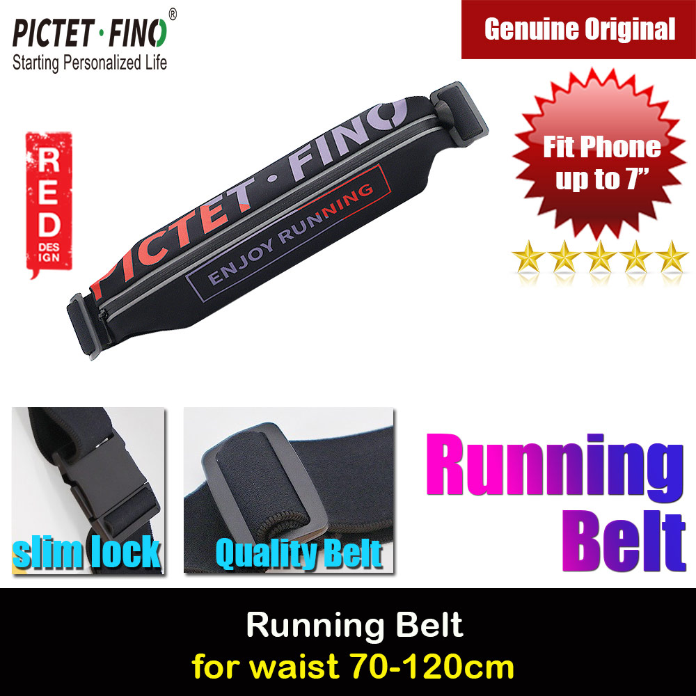 Picture of Pictet Fino Nylon Lycra Elastic Water Splash Proof Sweat Proof Belt Running Belt Waist Bag with Reflective Sticker (Black) Red Design- Red Design Cases, Red Design Covers, iPad Cases and a wide selection of Red Design Accessories in Malaysia, Sabah, Sarawak and Singapore 