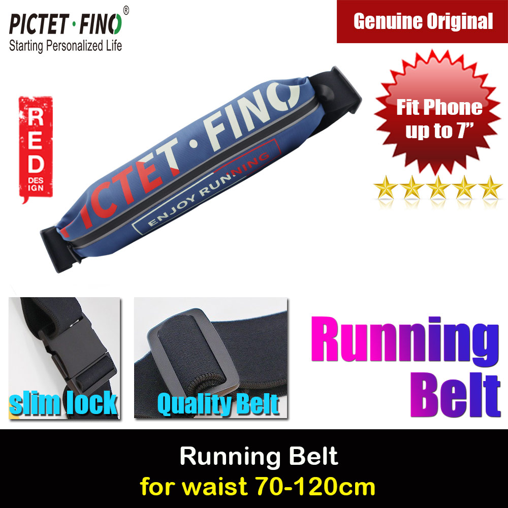 Picture of Pictet Fino Nylon Lycra Elastic Water Splash Proof Sweat Proof Belt Running Belt Waist Bag with Reflective Sticker (Navy Blue) Red Design- Red Design Cases, Red Design Covers, iPad Cases and a wide selection of Red Design Accessories in Malaysia, Sabah, Sarawak and Singapore 
