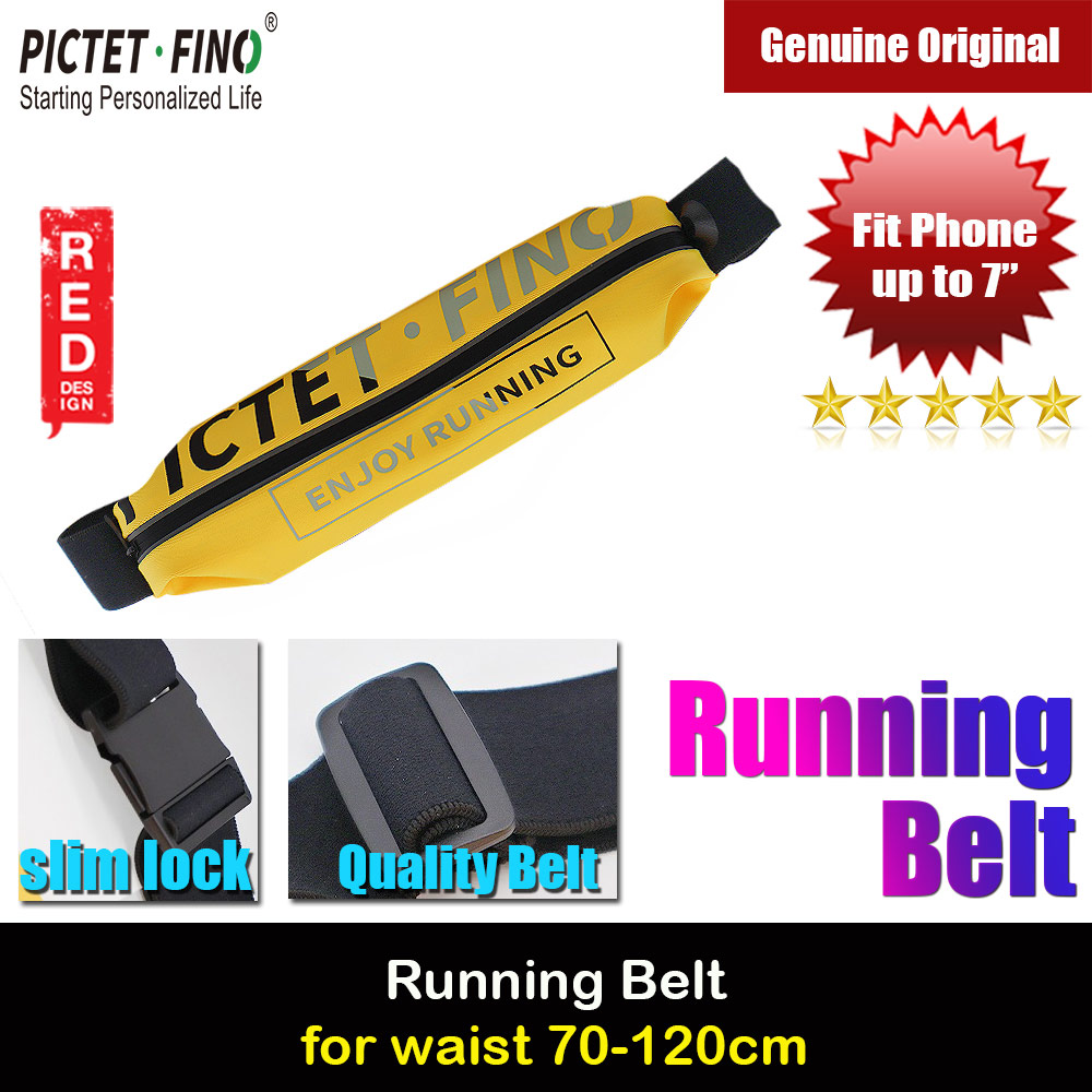Picture of Pictet Fino Nylon Lycra Elastic Water Splash Proof Sweat Proof Belt Running Belt Waist Bag with Reflective Sticker (Yellow) Red Design- Red Design Cases, Red Design Covers, iPad Cases and a wide selection of Red Design Accessories in Malaysia, Sabah, Sarawak and Singapore 