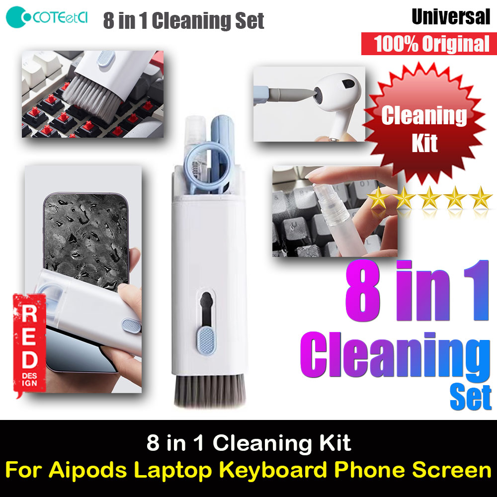 Picture of Coteci 8 in 1 Keyboard Cleaning Kits Airpods Cleaner Headset Cleaner Pen Laptop Screen Cleaning Bluetooth Earphones Cleaning Kit Phone Screen Cleaning Kit Red Design- Red Design Cases, Red Design Covers, iPad Cases and a wide selection of Red Design Accessories in Malaysia, Sabah, Sarawak and Singapore 