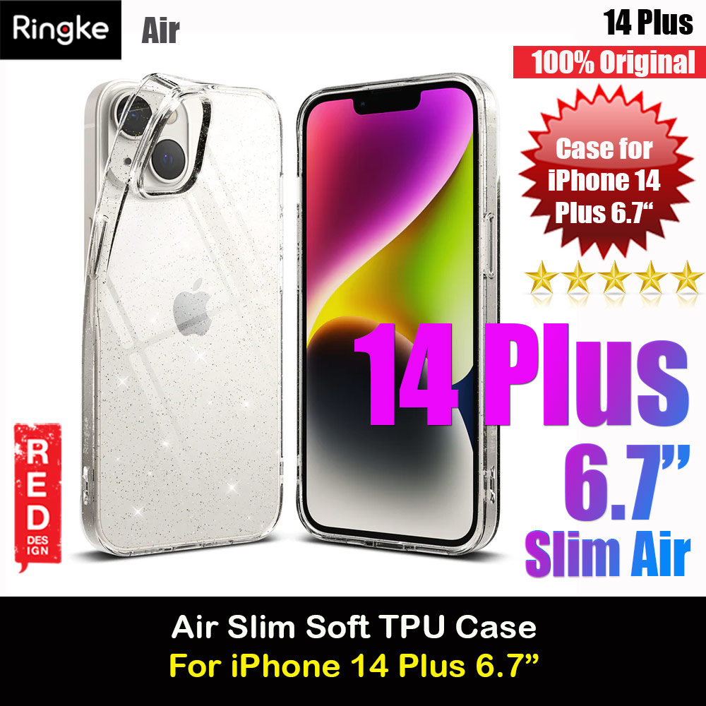 Picture of Ringke Air Slim Thin Soft TPU Case for Apple iPhone 14 Plus 6.7 (Glitter Clear) Apple iPhone 14 Plus 6.7- Apple iPhone 14 Plus 6.7 Cases, Apple iPhone 14 Plus 6.7 Covers, iPad Cases and a wide selection of Apple iPhone 14 Plus 6.7 Accessories in Malaysia, Sabah, Sarawak and Singapore 