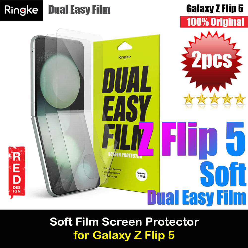 Picture of Ringke Dual Easy Film Soft Film Screen Protector for Samsung Galaxy Z Flip 5 (Inside 2 pcs) Samsung Galaxy Z Flip 5- Samsung Galaxy Z Flip 5 Cases, Samsung Galaxy Z Flip 5 Covers, iPad Cases and a wide selection of Samsung Galaxy Z Flip 5 Accessories in Malaysia, Sabah, Sarawak and Singapore 