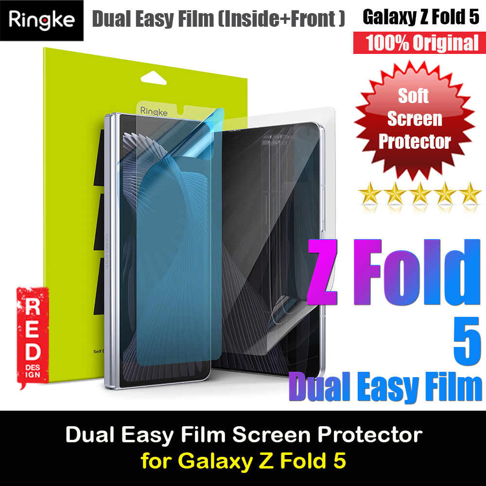 Picture of Ringke Dual Easy Film Soft Film Screen Protector for Samsung Galaxy Z Fold 5 (Font and Inside) Samsung Galaxy Z Fold 5- Samsung Galaxy Z Fold 5 Cases, Samsung Galaxy Z Fold 5 Covers, iPad Cases and a wide selection of Samsung Galaxy Z Fold 5 Accessories in Malaysia, Sabah, Sarawak and Singapore 