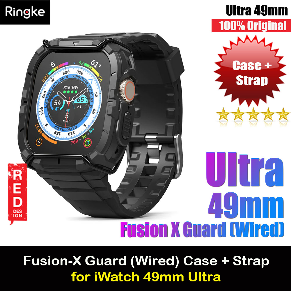 Picture of Ringke Fusion X Guard Wired Version Sporty Case and Strap for Apple Watch Series 8 49mm Ultra Case (Wired Black) iPhone Cases - iPhone 14 Pro Max , iPhone 13 Pro Max, Galaxy S23 Ultra, Google Pixel 7 Pro, Galaxy Z Fold 4, Galaxy Z Flip 4 Cases Malaysia,iPhone 12 Pro Max Cases Malaysia, iPad Air ,iPad Pro Cases and a wide selection of Accessories in Malaysia, Sabah, Sarawak and Singapore. 