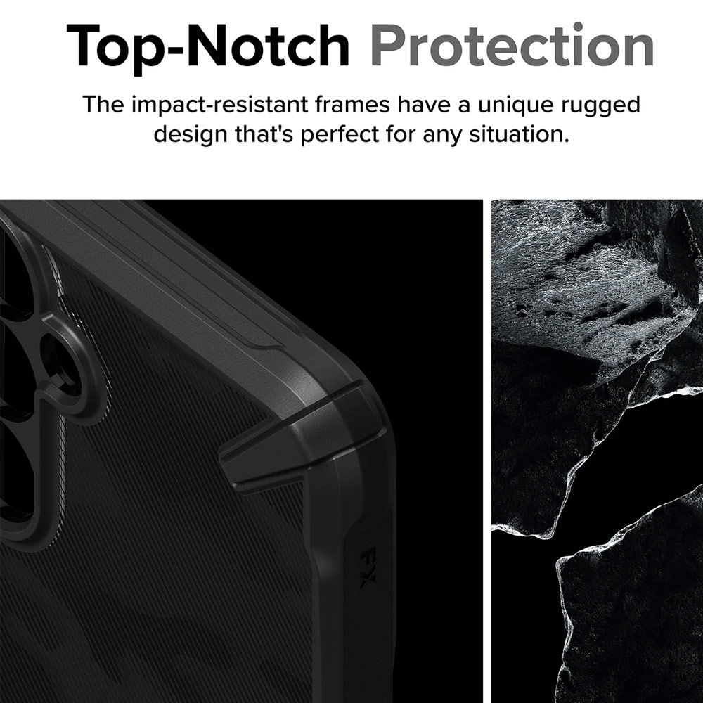 Picture of Samsung Galaxy A35 Case | Ringke Fusion X Drop Protection Case for Samsung Galaxy A35 Case (Camo Black)