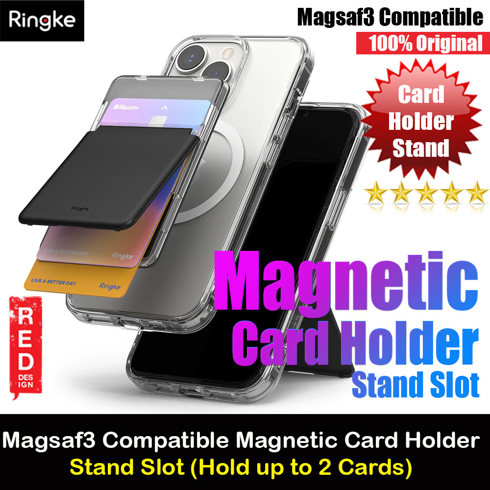 Picture of Ringke Card Holder Magnetic Stand Slot Magsafe Compatible Hold up to 2 Cards for iPhone 13 Pro Max 14 Pro Max (Clear Black) Apple iPhone 14 Pro Max 6.7- Apple iPhone 14 Pro Max 6.7 Cases, Apple iPhone 14 Pro Max 6.7 Covers, iPad Cases and a wide selection of Apple iPhone 14 Pro Max 6.7 Accessories in Malaysia, Sabah, Sarawak and Singapore 
