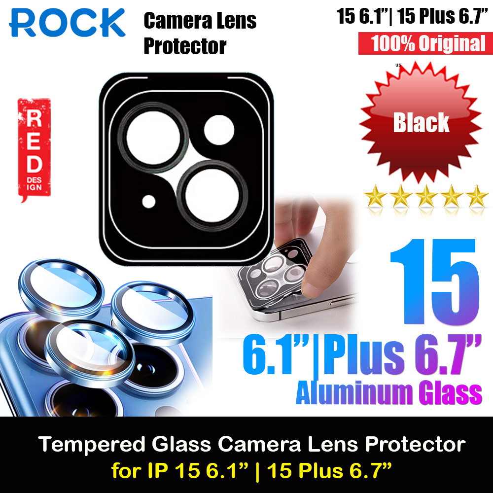 Picture of Rock Pure Series Glass Camera Lens Aluminum Frame Protector For iPhone 15 Plus 6.7 15 6.1 (Black) Apple iPhone 15 6.1- Apple iPhone 15 6.1 Cases, Apple iPhone 15 6.1 Covers, iPad Cases and a wide selection of Apple iPhone 15 6.1 Accessories in Malaysia, Sabah, Sarawak and Singapore 