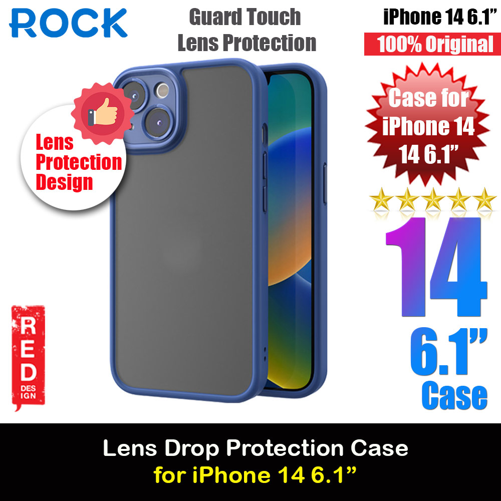 Picture of Rock Guard Touch Lens Protection Anti Finger Print Drop Protection Case for iPhone 14 6.1 (Matte Blue) Apple iPhone 14 6.1- Apple iPhone 14 6.1 Cases, Apple iPhone 14 6.1 Covers, iPad Cases and a wide selection of Apple iPhone 14 6.1 Accessories in Malaysia, Sabah, Sarawak and Singapore 
