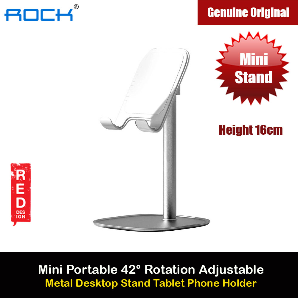 Picture of Rock Basic Version Mini Portable Rotation Adjustable Anti-slip Metal Desktop Stand Tablet Phone Holder for iPhone 12 Pro Max iPhone 11 Pro Max(White) Red Design- Red Design Cases, Red Design Covers, iPad Cases and a wide selection of Red Design Accessories in Malaysia, Sabah, Sarawak and Singapore 
