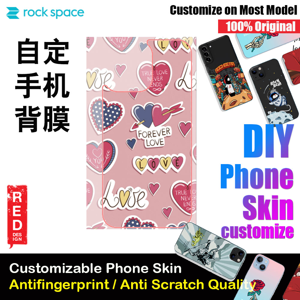 Picture of Rock Space DIY 自定 定制 设计 手机背膜 贴纸 DIY Customize High Quality Print Phone Skin Sticker for Multiple Phone Model with Multiple Photo Images Gallery or with Own Phone Cellphone (Happy Valentine Day) Red Design- Red Design Cases, Red Design Covers, iPad Cases and a wide selection of Red Design Accessories in Malaysia, Sabah, Sarawak and Singapore 
