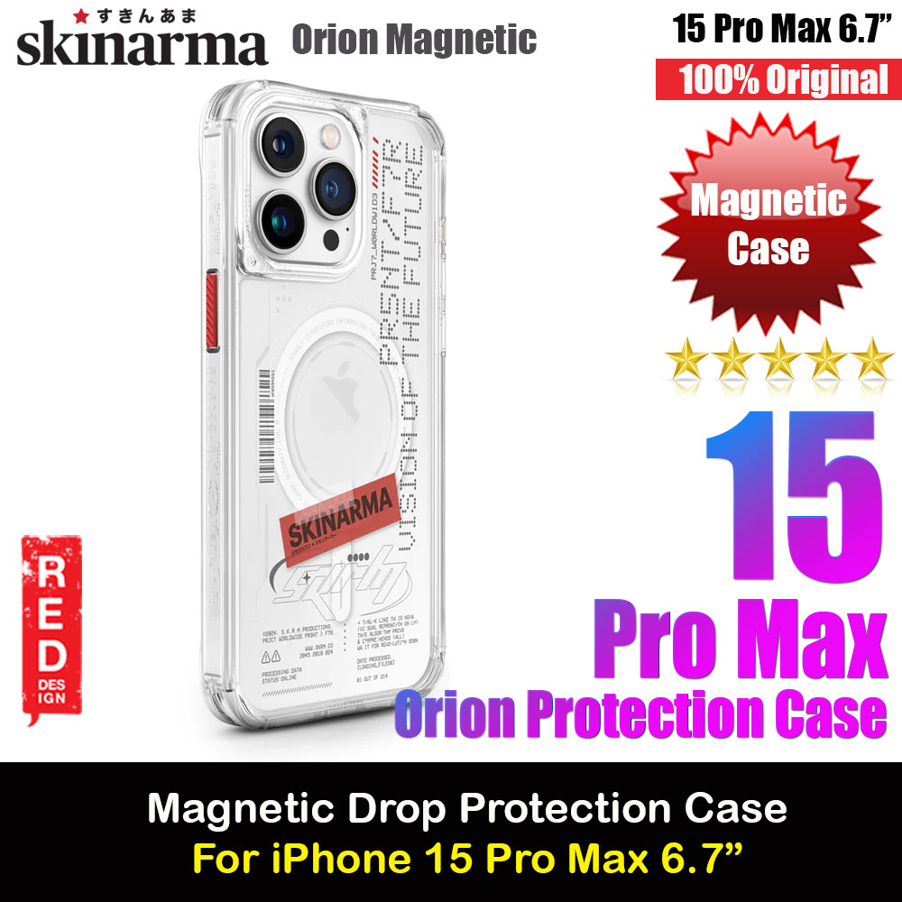 Picture of Skinarma Orion Magsafe Compatible Drop Protection Case for iPhone 15 Pro Max 6.7 (Clear) Apple iPhone 15 Pro Max 6.7- Apple iPhone 15 Pro Max 6.7 Cases, Apple iPhone 15 Pro Max 6.7 Covers, iPad Cases and a wide selection of Apple iPhone 15 Pro Max 6.7 Accessories in Malaysia, Sabah, Sarawak and Singapore 