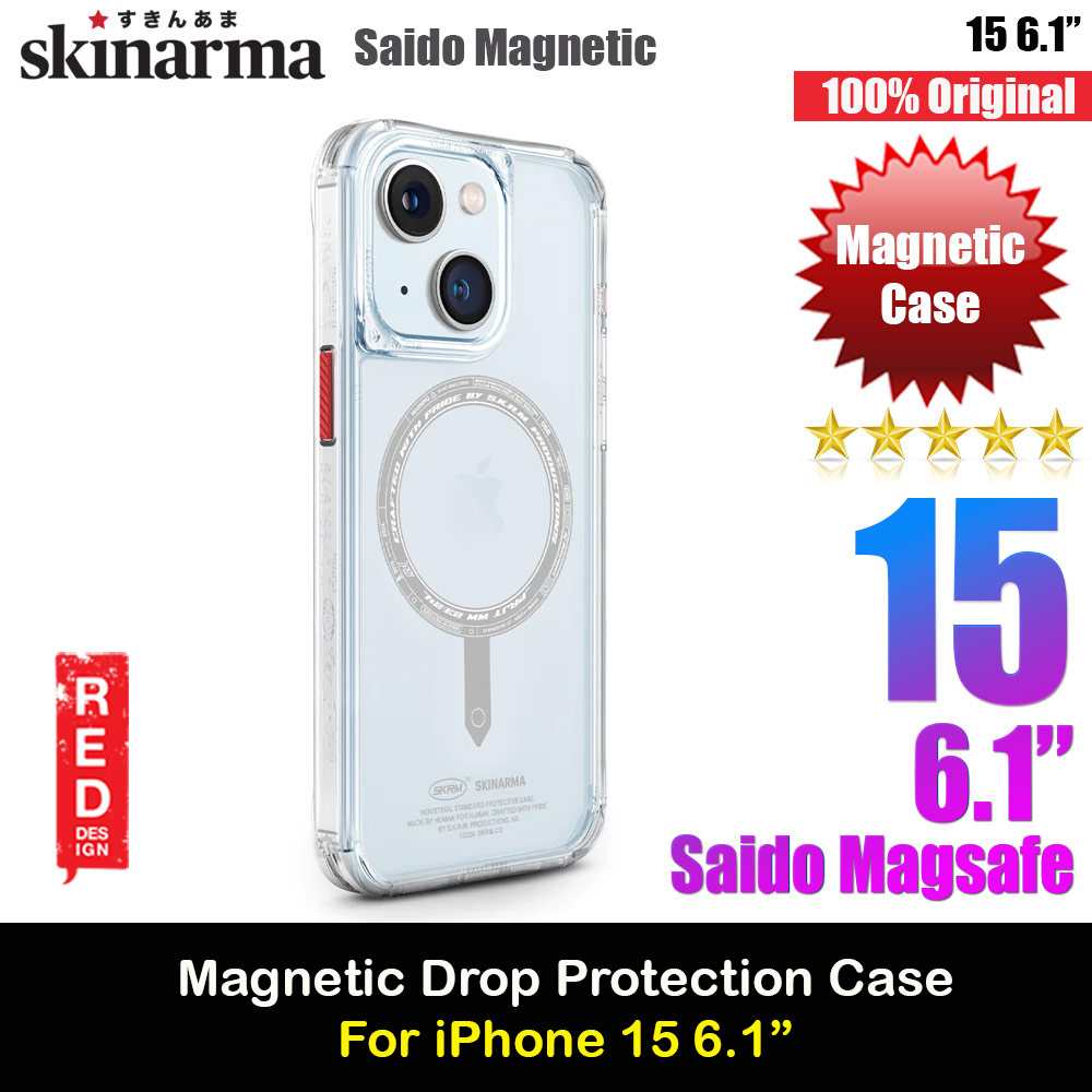 Picture of Skinarma Saido Magsafe Series Drop Protection Case for iPhone 15 6.1 (Clear) Apple iPhone 15 6.1- Apple iPhone 15 6.1 Cases, Apple iPhone 15 6.1 Covers, iPad Cases and a wide selection of Apple iPhone 15 6.1 Accessories in Malaysia, Sabah, Sarawak and Singapore 