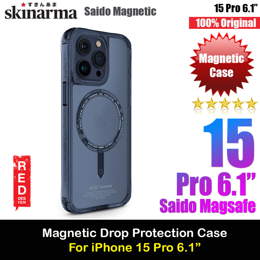 Picture of Skinarma Saido Magsafe Series Drop Protection Case for iPhone 15 Pro 6.1 (Blue) Apple iPhone 15 Pro 6.1- Apple iPhone 15 Pro 6.1 Cases, Apple iPhone 15 Pro 6.1 Covers, iPad Cases and a wide selection of Apple iPhone 15 Pro 6.1 Accessories in Malaysia, Sabah, Sarawak and Singapore 