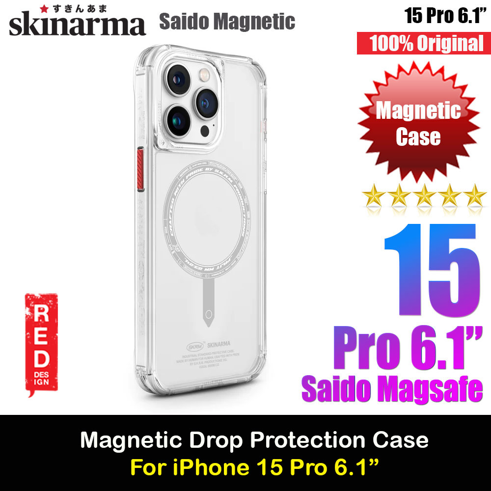 Picture of Skinarma Saido Magsafe Series Drop Protection Case for iPhone 15 Pro 6.1 (Clear) Apple iPhone 15 Pro 6.1- Apple iPhone 15 Pro 6.1 Cases, Apple iPhone 15 Pro 6.1 Covers, iPad Cases and a wide selection of Apple iPhone 15 Pro 6.1 Accessories in Malaysia, Sabah, Sarawak and Singapore 