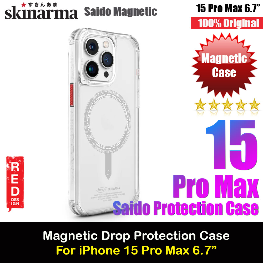 Picture of Skinarma Saido Magsafe Series Drop Protection Case for iPhone 15 Pro Max 6.7 (Clear) Apple iPhone 15 Pro Max 6.7- Apple iPhone 15 Pro Max 6.7 Cases, Apple iPhone 15 Pro Max 6.7 Covers, iPad Cases and a wide selection of Apple iPhone 15 Pro Max 6.7 Accessories in Malaysia, Sabah, Sarawak and Singapore 