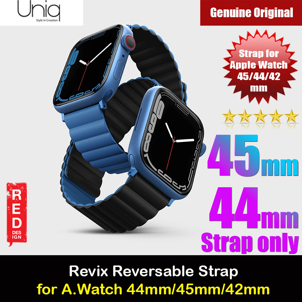 Picture of nUiq Revix Reversible Magnetic Silicone Strap Apple Watch 49mm Ultra 45mm 44mm 42mm Series 1 2 3 4 5 6 7 SE Nike (Blue Black) Apple Watch 49mm	Ultra- Apple Watch 49mm	Ultra Cases, Apple Watch 49mm	Ultra Covers, iPad Cases and a wide selection of Apple Watch 49mm	Ultra Accessories in Malaysia, Sabah, Sarawak and Singapore 