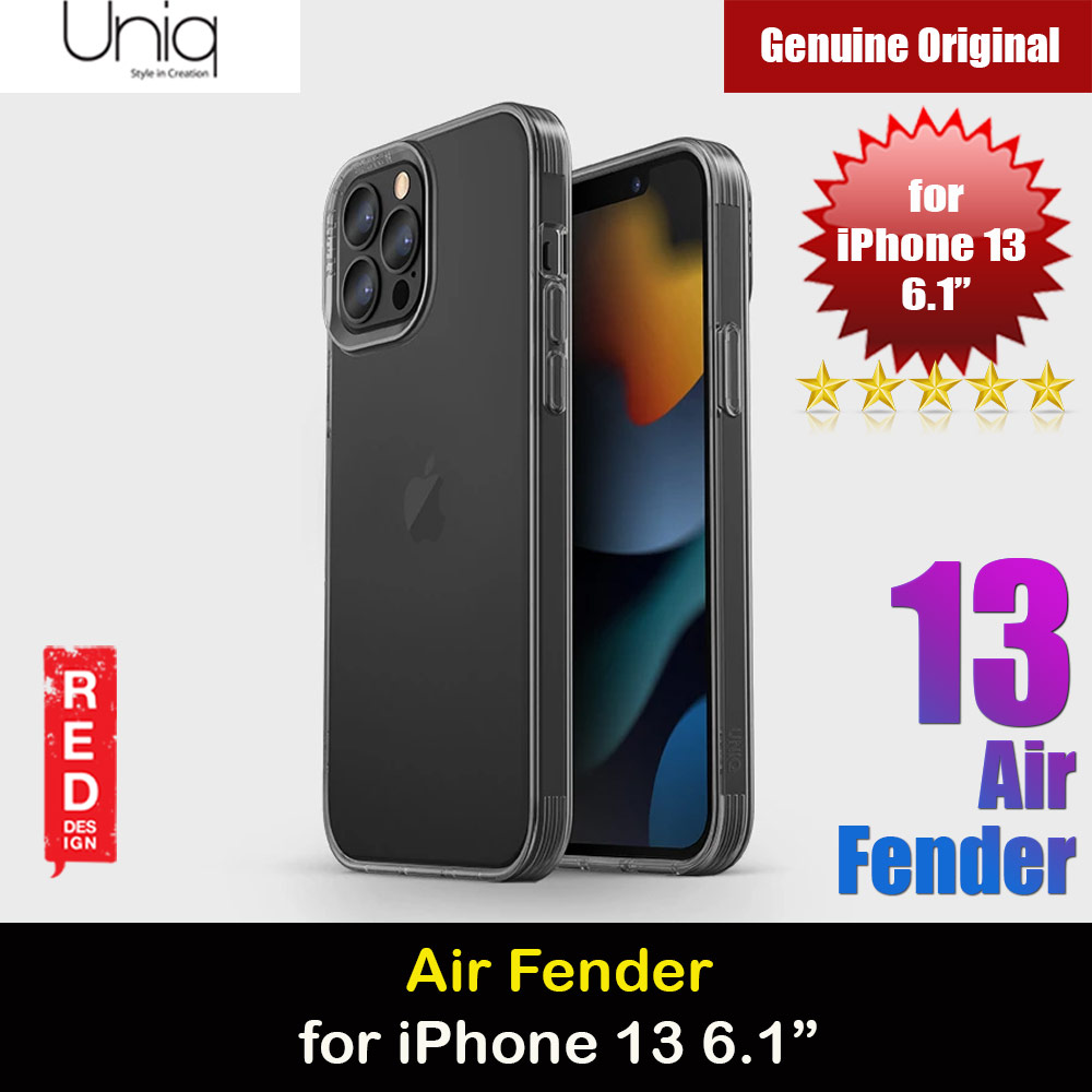 Picture of Uniq Hybrid Air Fender Soft TPU Drop Protection Case for iPhone 13 6.1 (Smoke Grey Tinted) Apple iPhone 13 6.1- Apple iPhone 13 6.1 Cases, Apple iPhone 13 6.1 Covers, iPad Cases and a wide selection of Apple iPhone 13 6.1 Accessories in Malaysia, Sabah, Sarawak and Singapore 