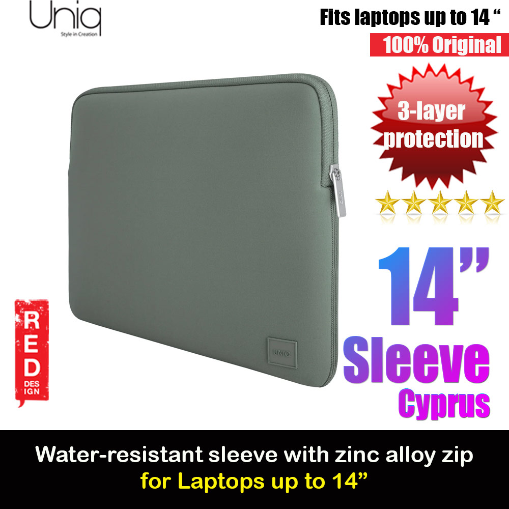 Picture of Uniq Cyprus Water Resistant Neoprene 3 Layer Protection Laptop Notebook Sleeve fit up to 14 inches (Grey) Red Design- Red Design Cases, Red Design Covers, iPad Cases and a wide selection of Red Design Accessories in Malaysia, Sabah, Sarawak and Singapore 