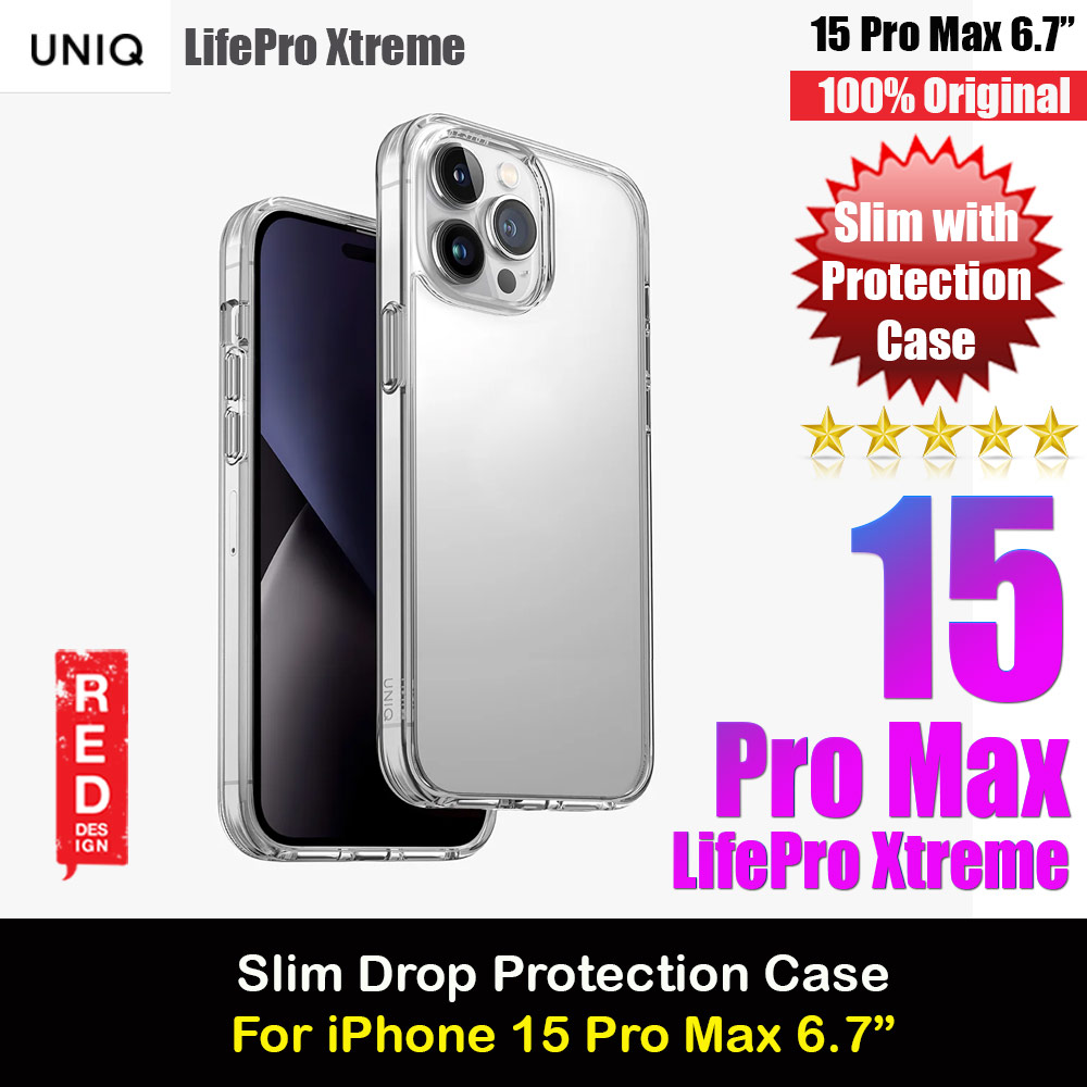 Picture of Uniq LifePro Xtreme Slim Thin Clear Transparent Drop Protection Case for iPhone 15 Pro Max 6.7 (Clear) Apple iPhone 15 Pro Max 6.7- Apple iPhone 15 Pro Max 6.7 Cases, Apple iPhone 15 Pro Max 6.7 Covers, iPad Cases and a wide selection of Apple iPhone 15 Pro Max 6.7 Accessories in Malaysia, Sabah, Sarawak and Singapore 