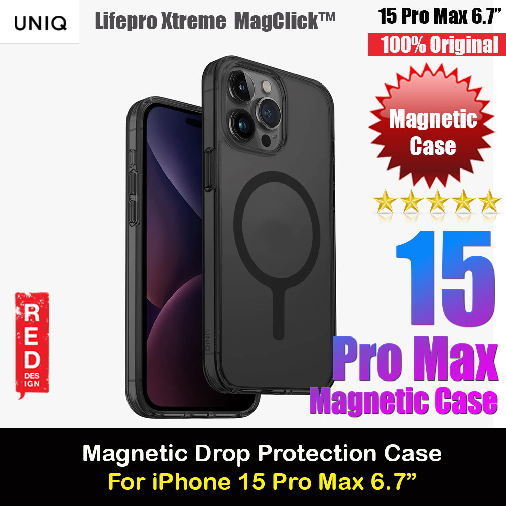 Picture of Uniq LifePro Xtreme Magclick Slim Thin Clear Transparent Magsafe Magnetic Drop Protection Case for iPhone 15 Pro Max 6.7 (Smoke) Apple iPhone 15 Pro Max 6.7- Apple iPhone 15 Pro Max 6.7 Cases, Apple iPhone 15 Pro Max 6.7 Covers, iPad Cases and a wide selection of Apple iPhone 15 Pro Max 6.7 Accessories in Malaysia, Sabah, Sarawak and Singapore 