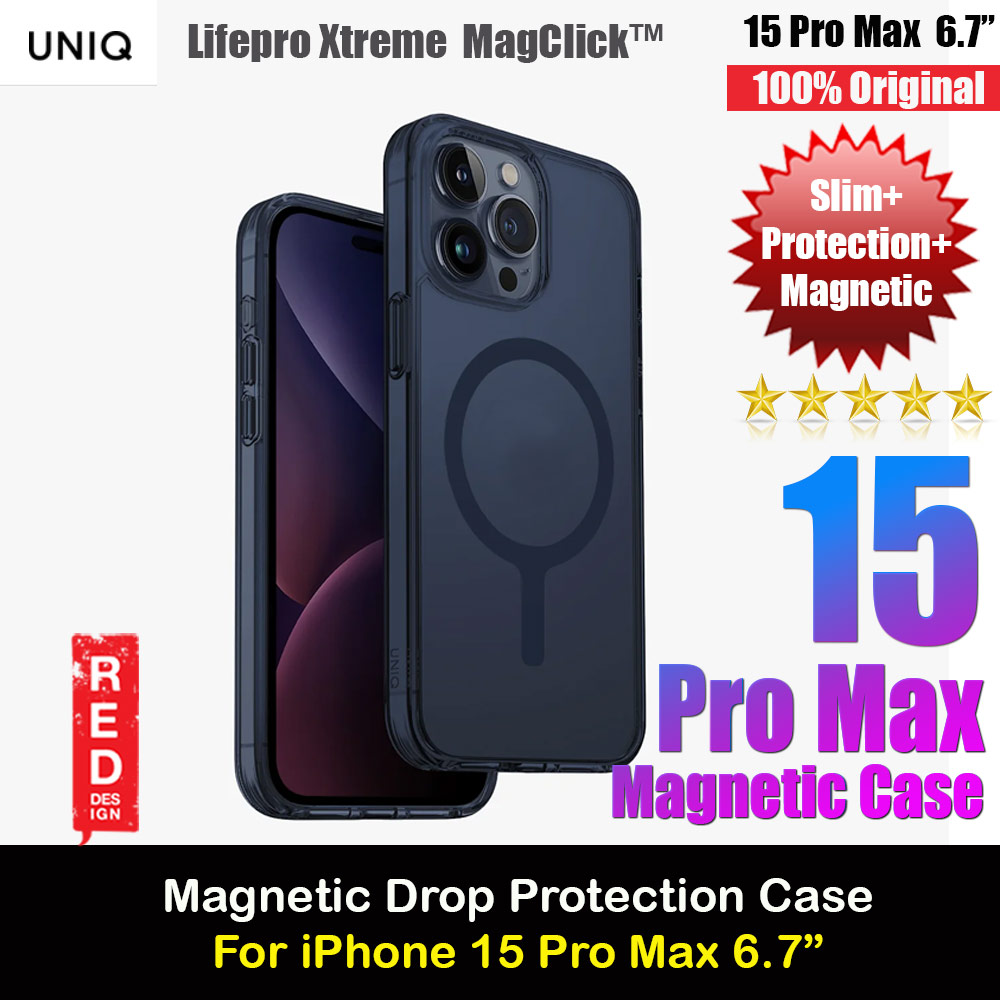 Picture of Uniq LifePro Xtreme Magclick Slim Thin Clear Transparent Magsafe Magnetic Drop Protection Case for iPhone 15 Pro Max 6.7 (Smoke Blue) Apple iPhone 15 Pro Max 6.7- Apple iPhone 15 Pro Max 6.7 Cases, Apple iPhone 15 Pro Max 6.7 Covers, iPad Cases and a wide selection of Apple iPhone 15 Pro Max 6.7 Accessories in Malaysia, Sabah, Sarawak and Singapore 