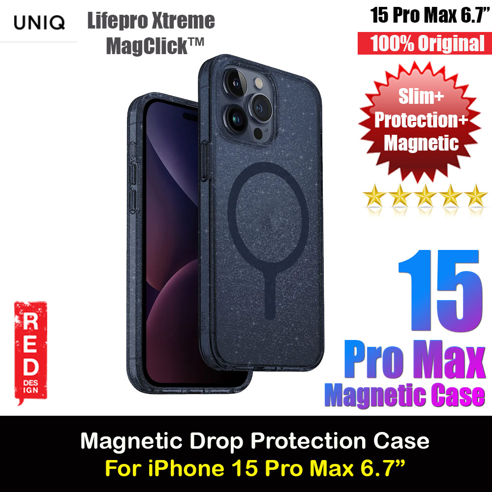 Picture of Uniq LifePro Xtreme Magclick Slim Thin Clear Transparent Magsafe Magnetic Drop Protection Case for iPhone 15 Pro Max 6.7 (Tinsel Blue) Apple iPhone 15 Pro Max 6.7- Apple iPhone 15 Pro Max 6.7 Cases, Apple iPhone 15 Pro Max 6.7 Covers, iPad Cases and a wide selection of Apple iPhone 15 Pro Max 6.7 Accessories in Malaysia, Sabah, Sarawak and Singapore 