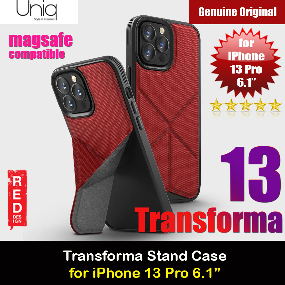 Picture of Uniq Transforma Drop Protection Stand Case Magsafe Compatible for iPhone 13 Pro 6.1 (Coral Red) Apple iPhone 13 Pro 6.1- Apple iPhone 13 Pro 6.1 Cases, Apple iPhone 13 Pro 6.1 Covers, iPad Cases and a wide selection of Apple iPhone 13 Pro 6.1 Accessories in Malaysia, Sabah, Sarawak and Singapore 