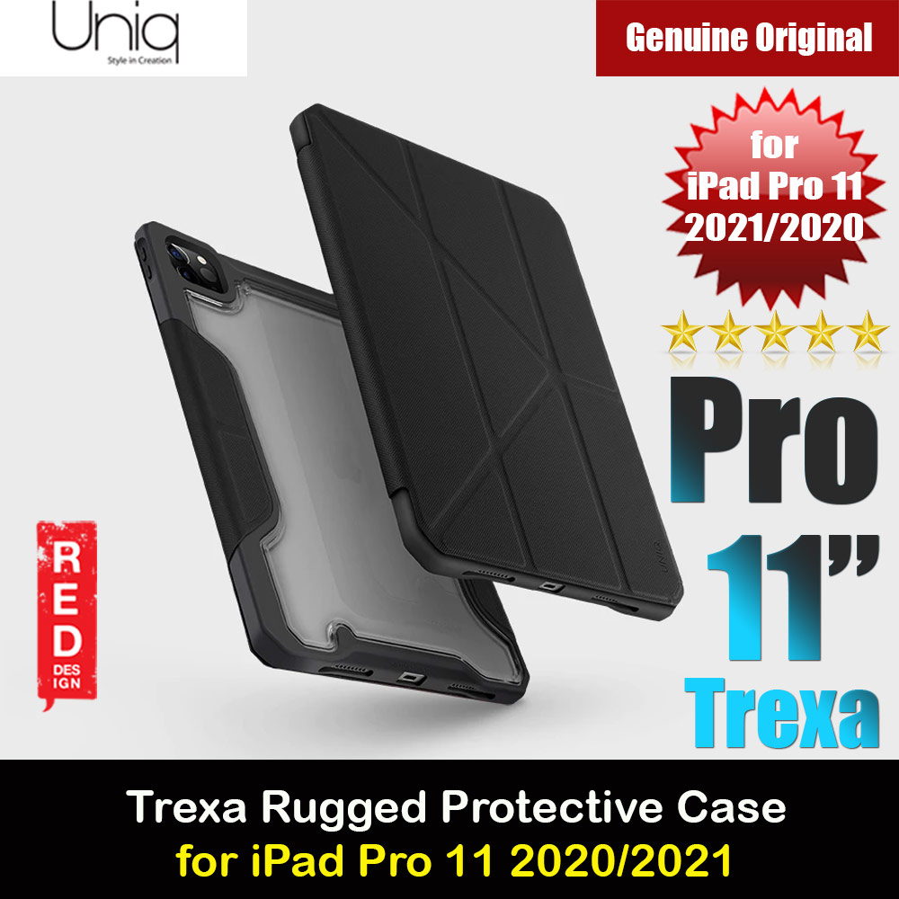 Picture of Uniq Trexa Rugged Protective Case for iPad Pro 3rd Gen 2020 2021 iPad Air 10.9 2020 Stand Case Protection Case Flip Case (Black) Apple iPad Air 10.9 2020- Apple iPad Air 10.9 2020 Cases, Apple iPad Air 10.9 2020 Covers, iPad Cases and a wide selection of Apple iPad Air 10.9 2020 Accessories in Malaysia, Sabah, Sarawak and Singapore 
