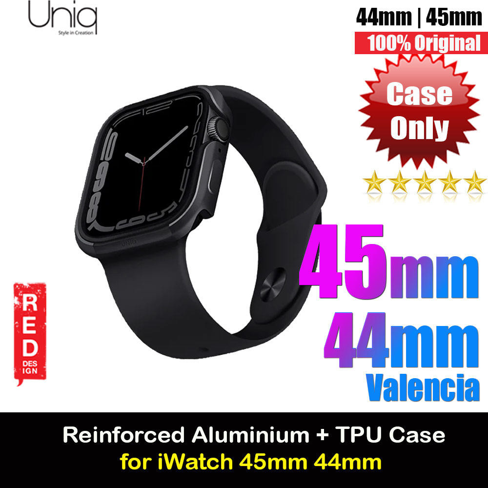 Picture of Uniq Valencia Hybrid Series Case with Reinforced Aluminum TPU Material for Apple Watch 45mm 44mm (Graphite) Apple Watch 44mm- Apple Watch 44mm Cases, Apple Watch 44mm Covers, iPad Cases and a wide selection of Apple Watch 44mm Accessories in Malaysia, Sabah, Sarawak and Singapore 