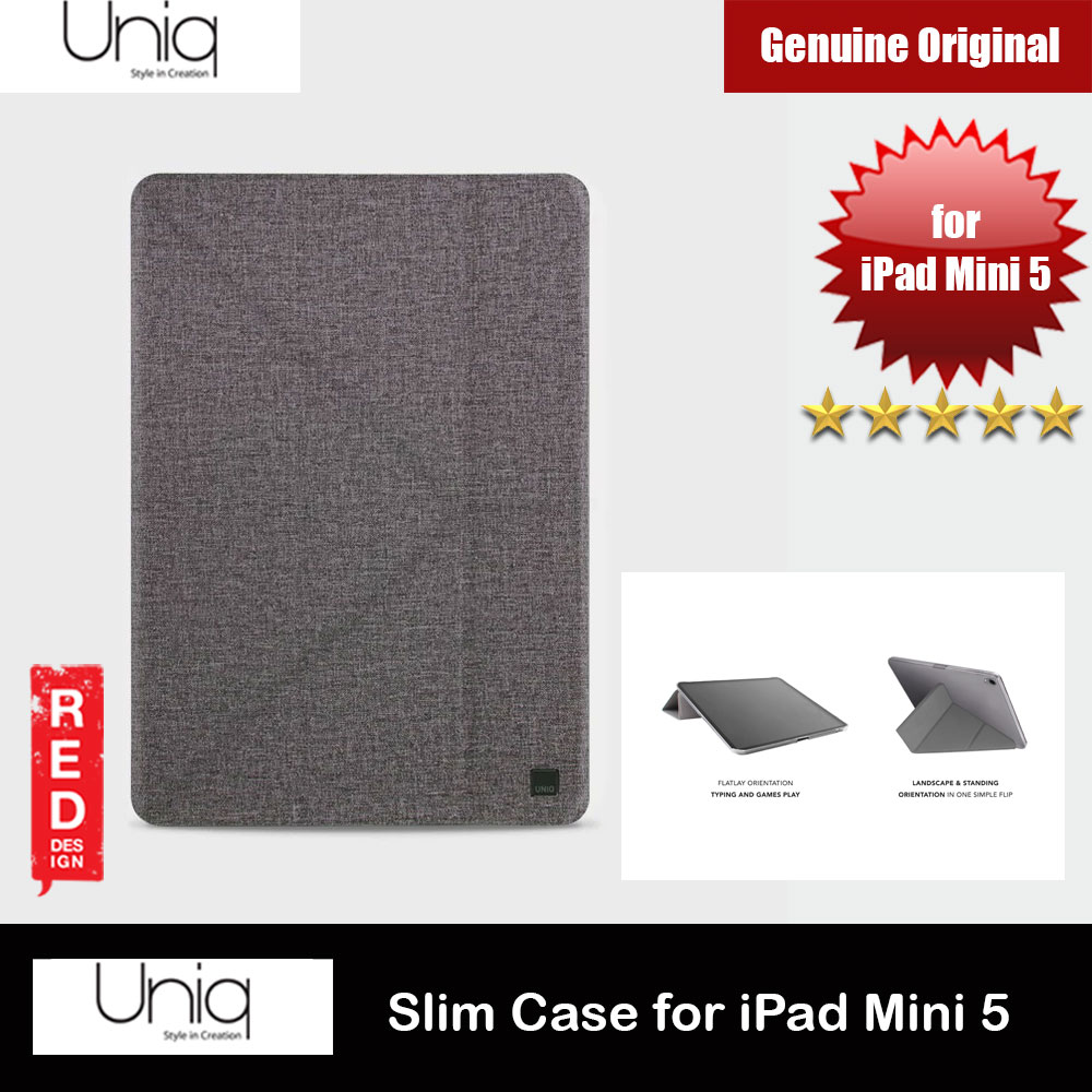 Picture of Uniq Yorker Kanvas Series Easy Folding Stand Case for Apple iPad Mini 5 2019 (Grey) Apple iPad Mini 5 2019- Apple iPad Mini 5 2019 Cases, Apple iPad Mini 5 2019 Covers, iPad Cases and a wide selection of Apple iPad Mini 5 2019 Accessories in Malaysia, Sabah, Sarawak and Singapore 