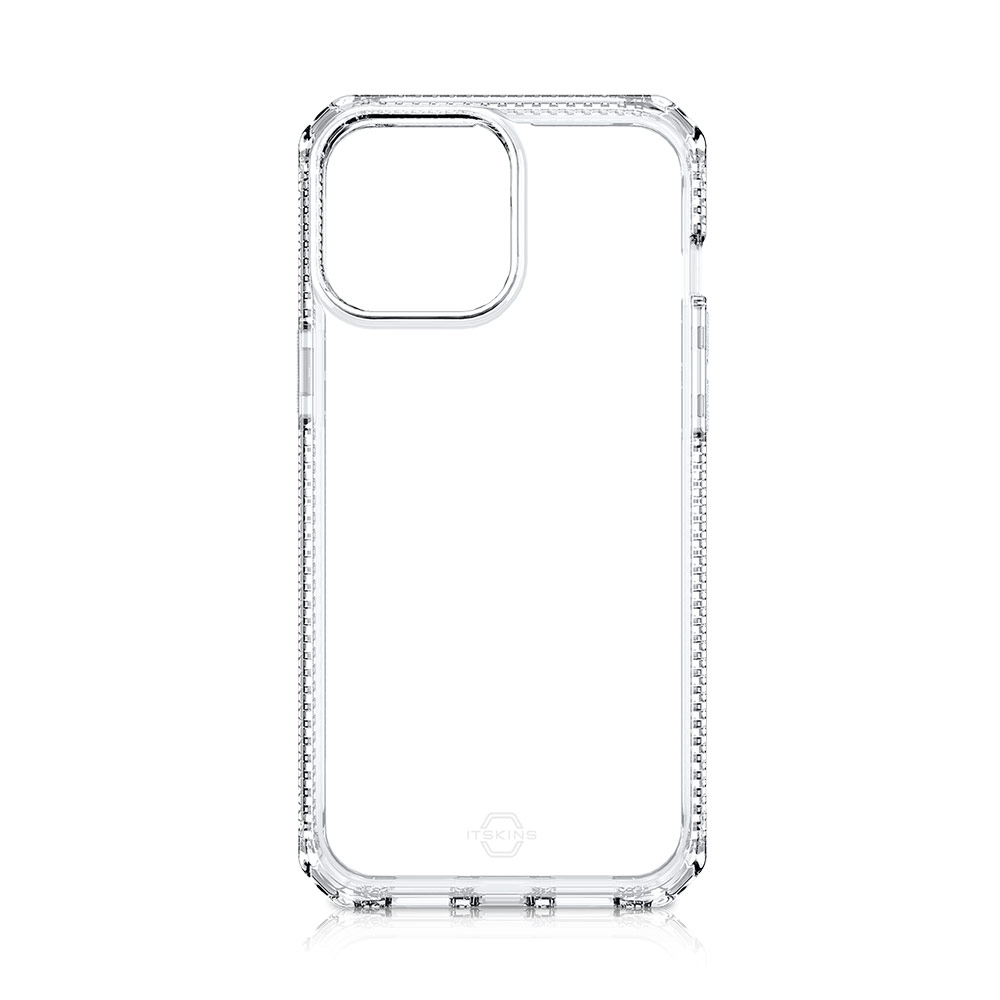 Picture of Apple iPhone 13 Pro Max 6.7 Case | ITSKINS SPECTRUM CLEAR ANTIMICROBIAL Certified Antishock Protection Case for iPhone 13 Pro Max (Clear Transparent)