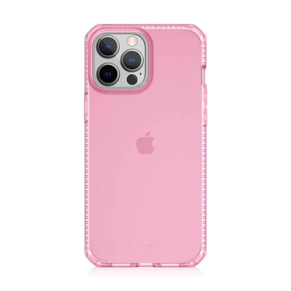 Picture of Apple iPhone 13 Pro Max 6.7 Case | ITSKINS SPECTRUM FROST ANTIMICROBIAL Certified Antishock Protection Case for iPhone 13 Pro Max (Light Pink)