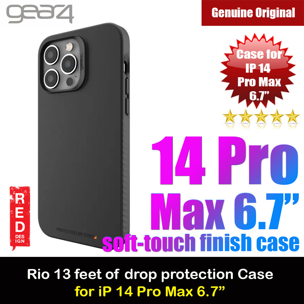 Apple iPhone 14 Pro Max 6.7 Case | Gear4 Rio D30 Drop Protection Case for  iPhone 14 Pro Max 6.7 (Black)