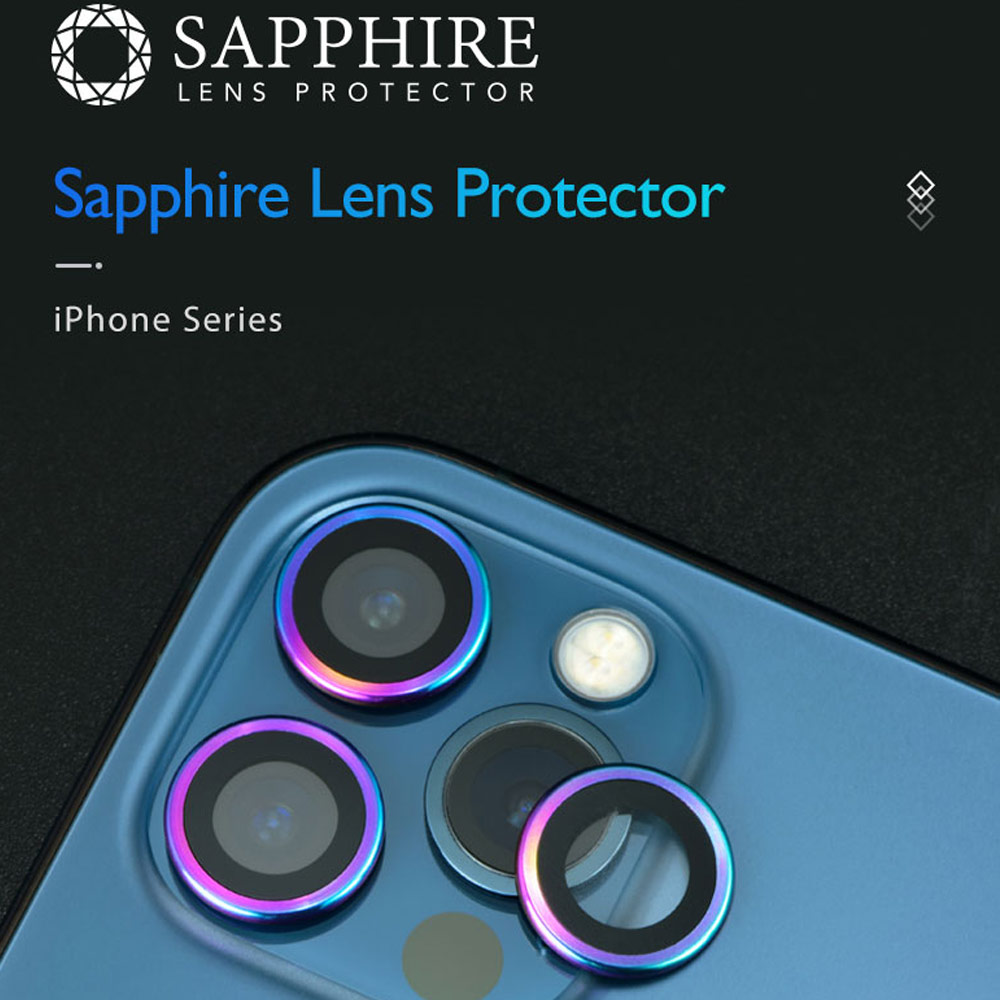 Picture of Apple iPhone 13 Pro 6.1  | Hoda Sapphire Lens Protector for iPhone 13 Pro 6.1 iPhone 13 Pro Max 6.7  (3PCS Graphite)