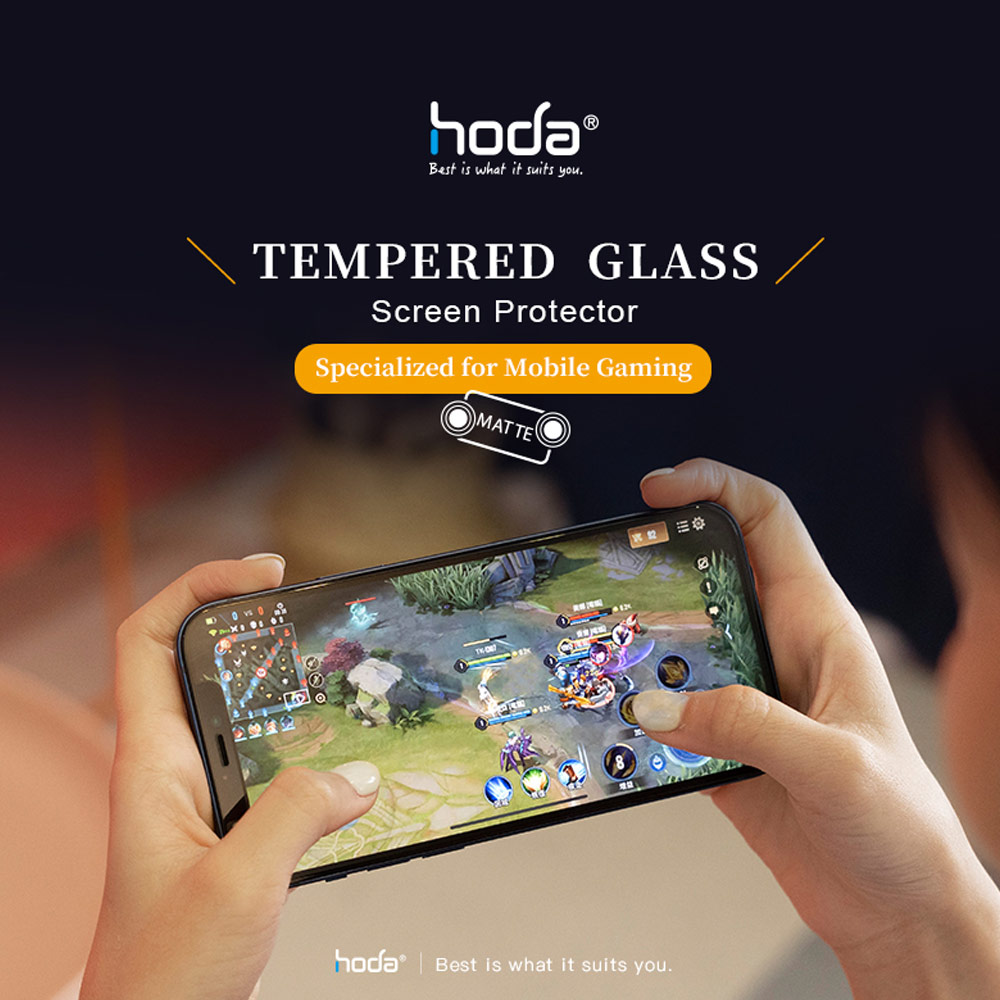 Picture of Apple iPhone 13 Pro Max 6.7 Screen Protector | Hoda 0.33mm 2.5D Full Coverage Tempered Glass Screen Protector for Apple iPhone 13 Pro Max (Matte Suitable for Gamer Specialize for Mobile Gaming)