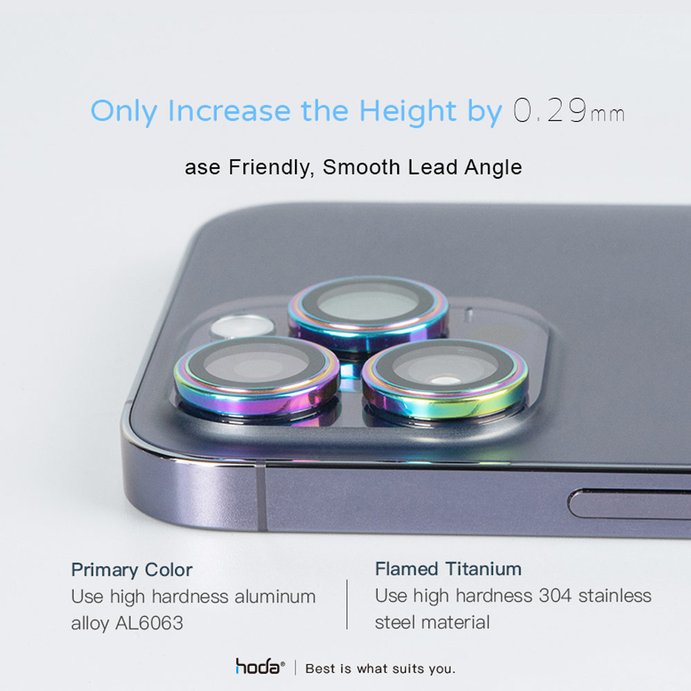 Picture of Apple iPhone 14 Pro Max 6.7  | Hoda Sapphire Lens Protector for iPhone 14 Pro 6.1 iPhone 14 Pro Max 6.7  (3PCS Purple)