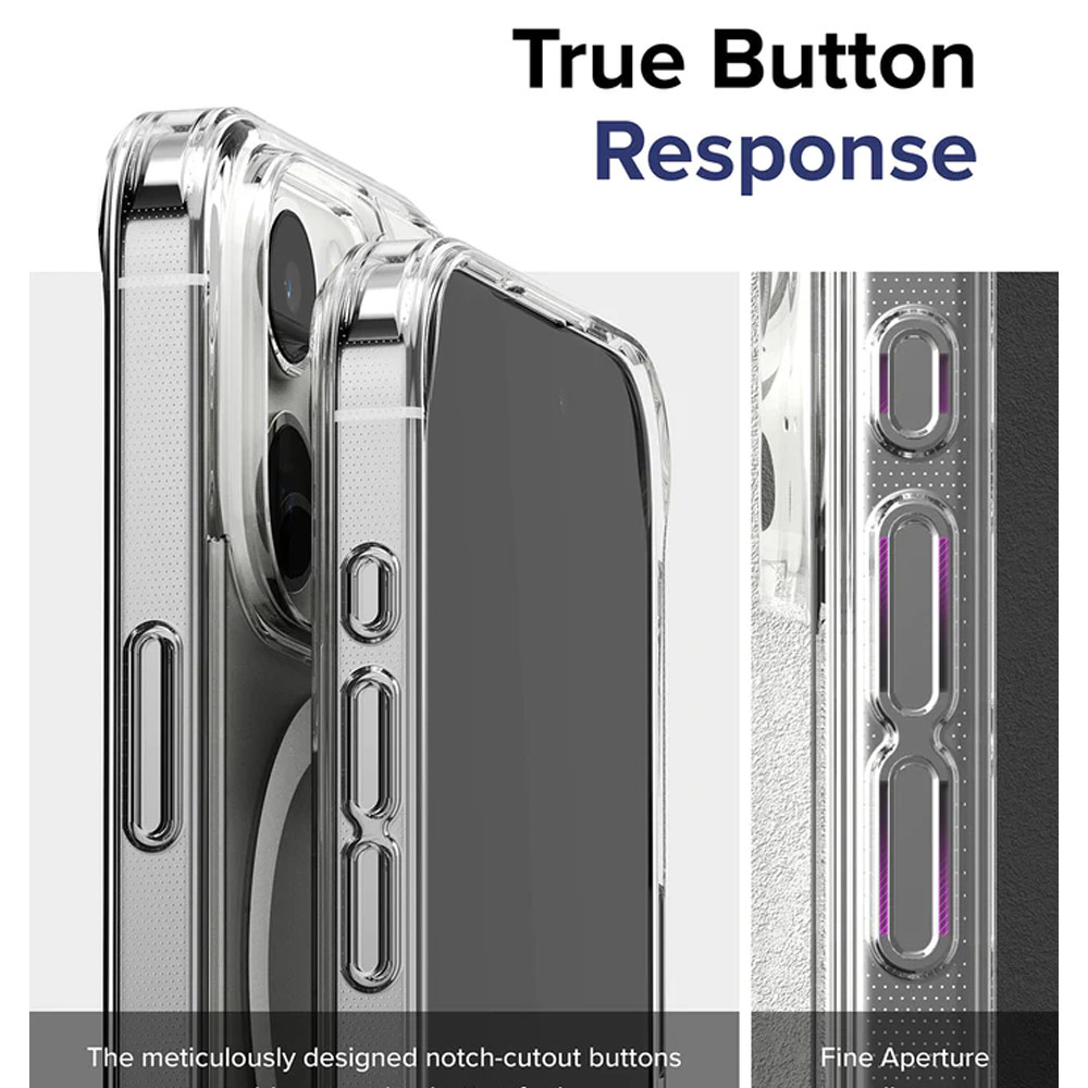 Picture of Apple iPhone 15 Pro Max 6.7 Case | Ringke Fusion Magnetic Slim Drop Protection Case Magsafe Compatible for Apple iPhone 15 Pro Max 6.7 (Clear)