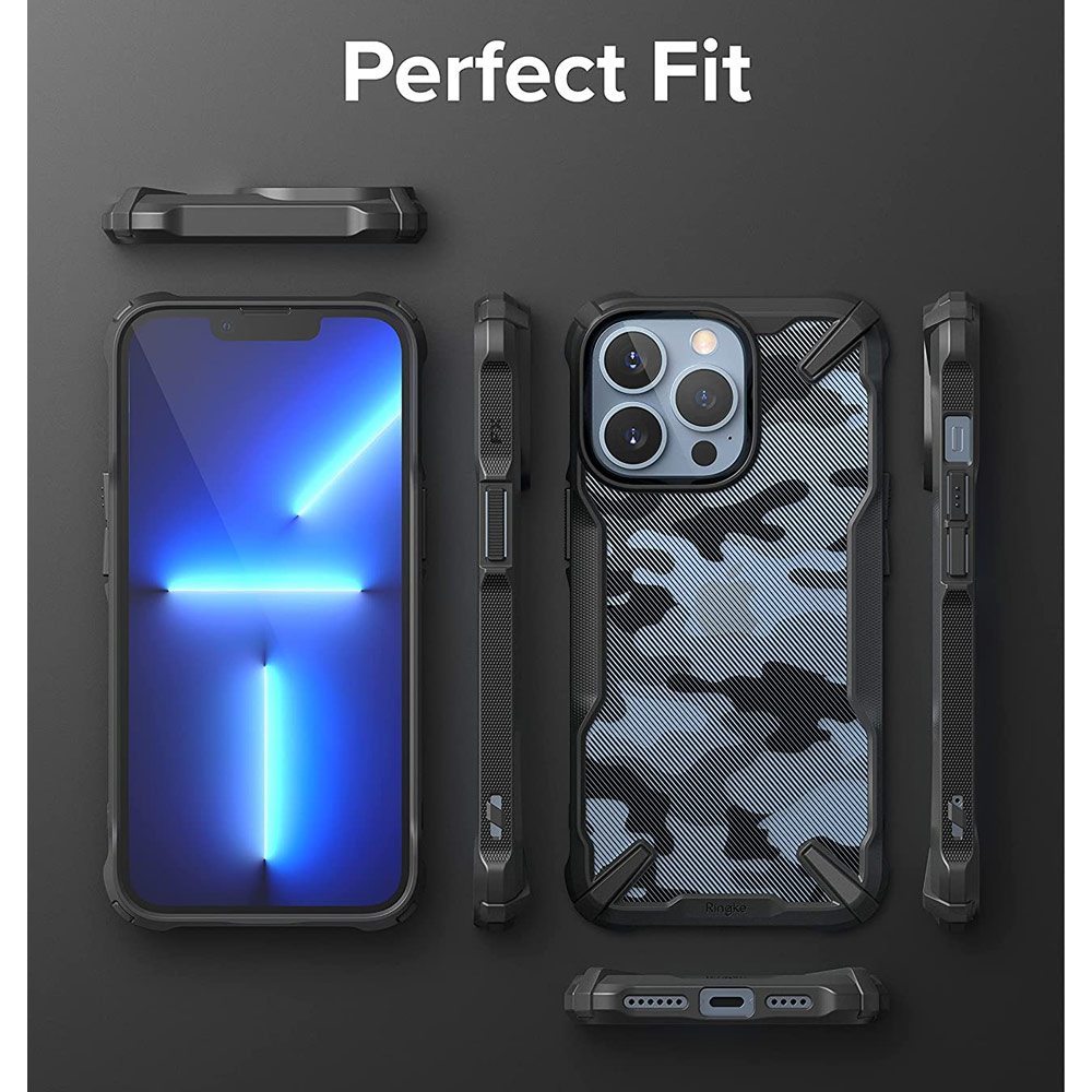 Picture of Apple iPhone 13 Pro Max 6.7 Case | Ringke Fusion X Protection Case for Apple iPhone 13 Pro Max 6.7 (Camo Black)