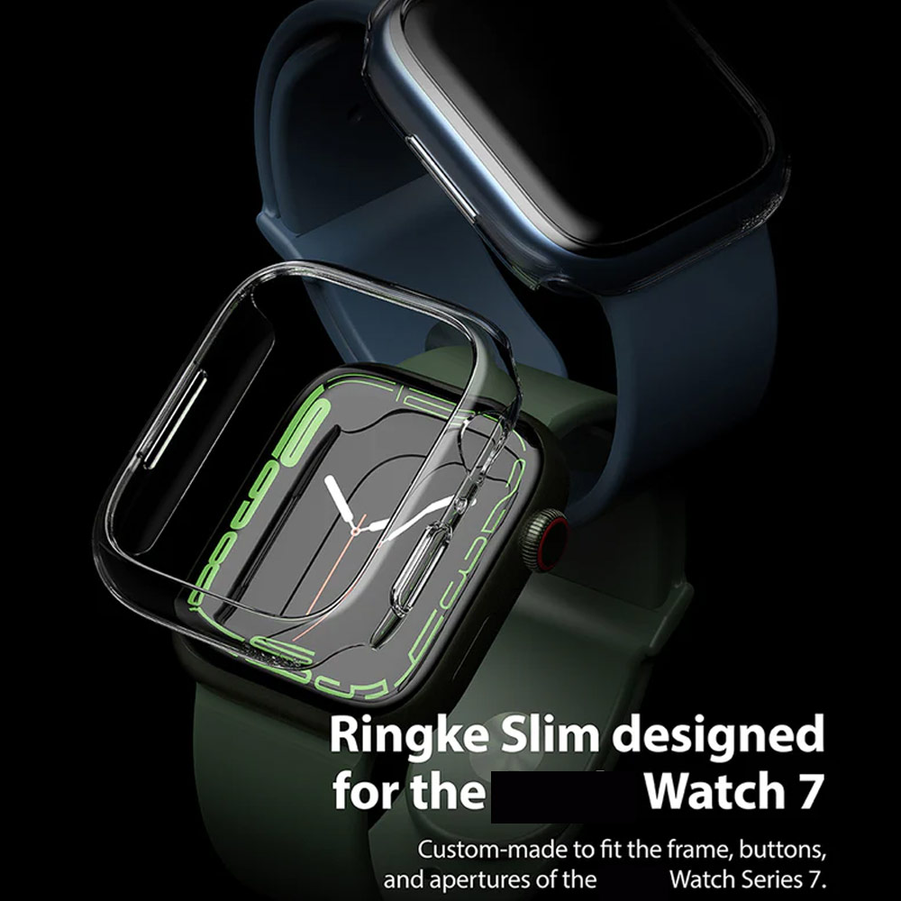 Picture of Apple Watch 41mm Case | Ringke Slim Perfect Fit Case for Apple Watch Series 7 41mm  (2 PACK Clear and Clear)