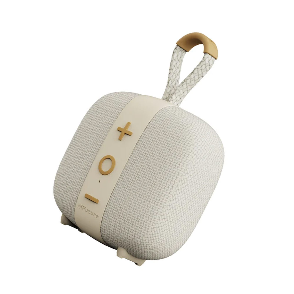 Picture of HiFuture Lino S Compact Portable Bluetooth Travel Speaker 12W Stereo Sound IPX7 Waterproof - Latte